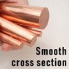 Tynulox 1Pcs Pure Copper Round Rod 3/8"(9.5mm) Dia 11.81" Length