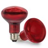 ALAMPEVER 2 Pack Red Heat Lamp Bulb, 75 Watt Infrared