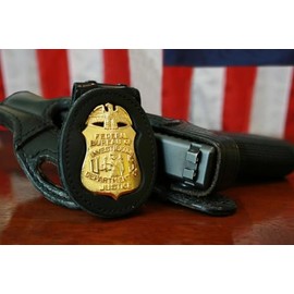 ART.COM Wall Photo Contemporary FBI Badge and Gun with American Flag, 24" x 16"