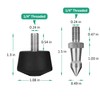 Rigych 6 Pcs Tripod Spike Feet 1/4-20 Thread Rubber Anti-Slip