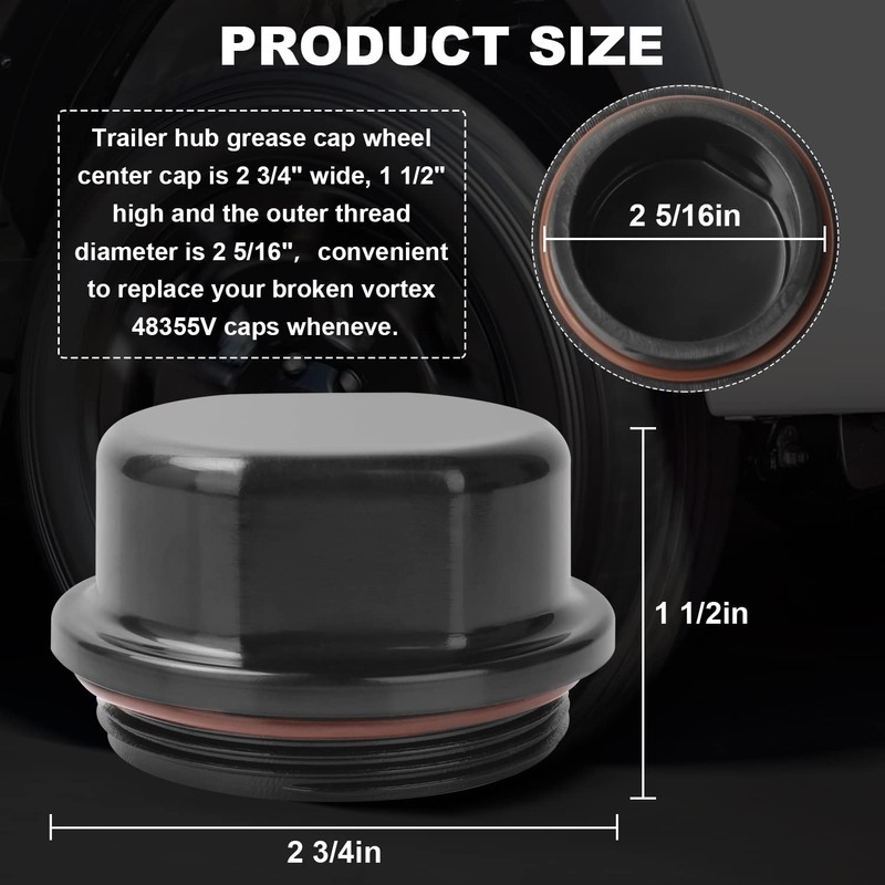 Hub Dust Cap 81143 Fits for Dexter Vortex Caps Replacement/Boat