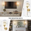 KARTOOSH Hardwired Crystal Wall Sconces Set of Two - Dimmable