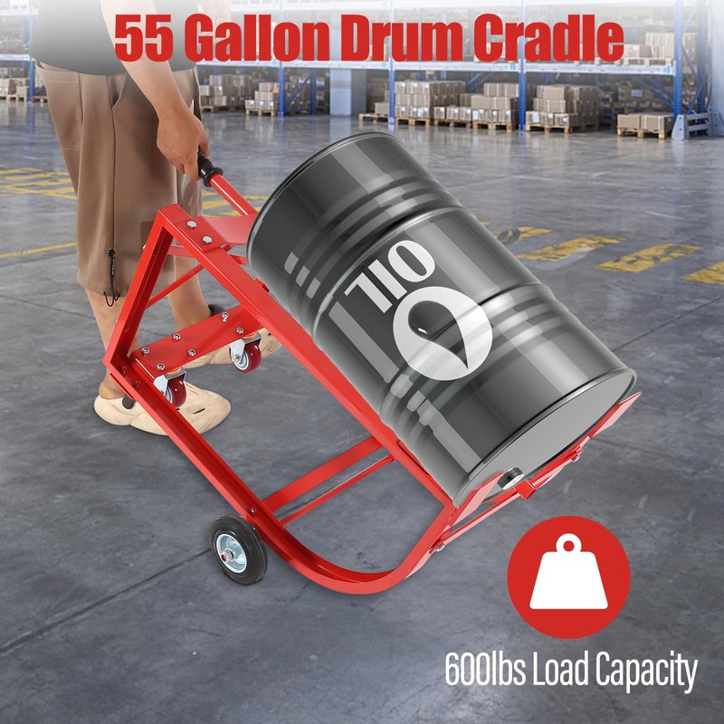 CUBELLIN 55 Gallon Drum Cradle 600lbs Capacity Oil Drum Rack
