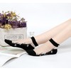 [Feiyda] 靴下 レディース 透明 花柄 ソックス 薄手 春夏用 綿底 通気性