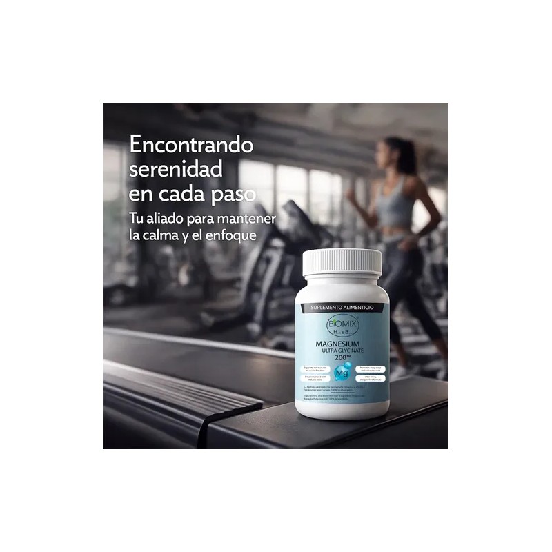 Magnesio Bisglicinato Puro Biomix Health Beauty 200 Sueño Estrés Cápsulas