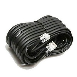 iMBAPrice 25 Feet RJ11 Telephone Extension Cord Phone Cable Line Wire - Black