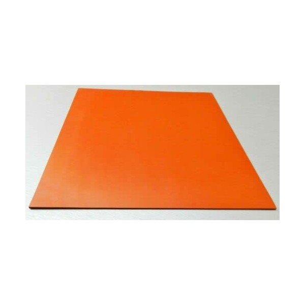 Silicone Rubber Sheet High Temp Solid Red/Orange Commercial Grade 16"