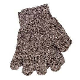 Bodylife Beauty Exfoliating Bamboo Wash Gloves, Bath/Shower Exfoliating Hand Mitt, Dead Skin Remover, Natural, Grey Carbonized Gloves