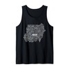Sudan Map, Sudan in World Languages Tank Top