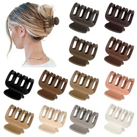 Sisiaipu 12 pinzas para el cabello para mujer, pinzas pequeñas de 1.8 pulgadas para cabello fino, pinzas medianas para cabello grueso, accesorios para