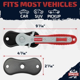 Vehiclex Brake Caliper Compression Tool – Heavy Duty Brake Pad Spreader Tool with Ratcheting Handle & Rib-Reinforced Plates – Caliper Piston Compressor Tool for Cars, SUVs, and Light Trucks