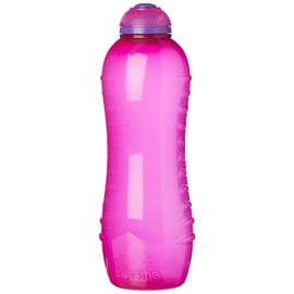 Sistema Twist 'n' Sip Squeeze Sports Water Bottle | Leakproof Water Bottle | 620 ml | BPA-Free | Pink