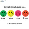 eMKay® Pack of 20 Smile Face Bouncy Balls – Neon