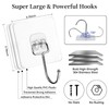 HOGXUAE 10 PCS Adhesive Wall Hooks Reusable Anti-Skid Traceless Heavy