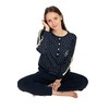 Consult-Tex DW192 Women's Long Sleeve Cotton Pyjamas, blue