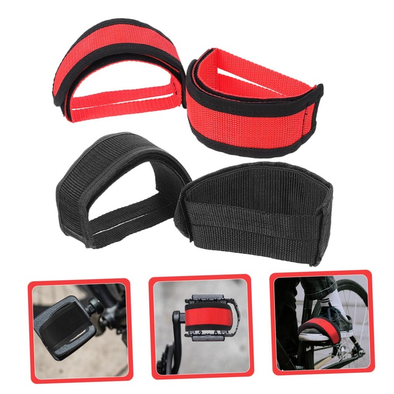 WOONEKY Exercise Bike Straps Bike Pedal Straps Comfort Fit Wide