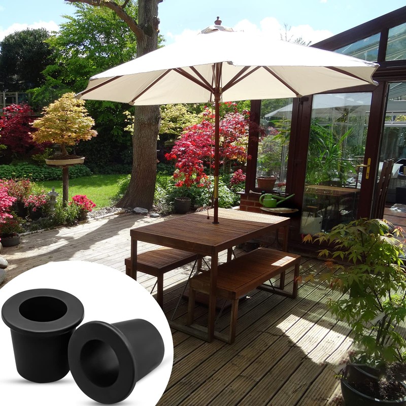 2Pcs Patio Table Umbrella Hole Ring Plug, Silicone Pool Sleeve