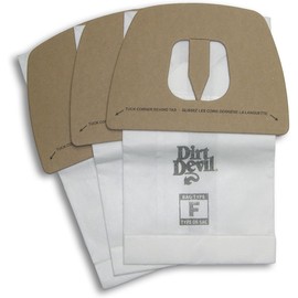 Dirt Devil - Bolsas de aspiradora para aspiradoras, Paquete de 3, Color Blanco, Estilo F, filtración de microfrescos, Parte # 3200147001, Recambio de Bolsas de aspiradora
