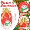 NEBURORA 60pcs Christmas Candy Treat Bags Bulk Xmas Plastic Drawstring