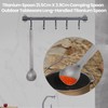 QuirkyLiving 1pc Titanium Spoon 21.5cm x 3.9cm Camping Outdoor Tableware