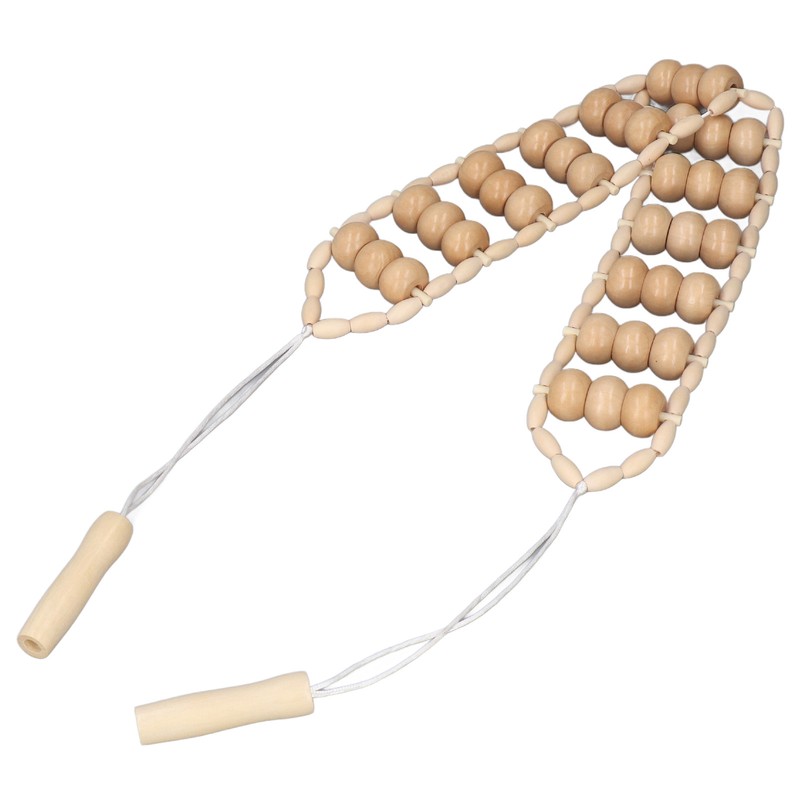 Back Massager Roller Rope Wood Back Roller Massage Manual Relief