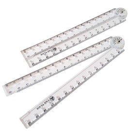 2 PCS Folding Ruler, 30cm Foldable Ruler Clear Ruler 15 cm Transparent Straight Ruler Shatterproof Geometric Ruler Flexible Plastic Ruler For School Kids Office