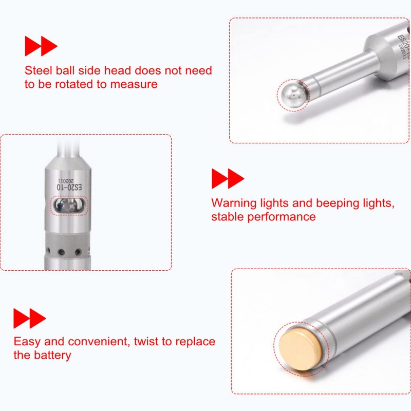 Stainless Steel Optoelectronic Edge Finder Bi LED Finder Edge Elektronîkî,