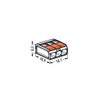 WAGO Connector Terminal 3 Small with Actuating Lever 0.2 –