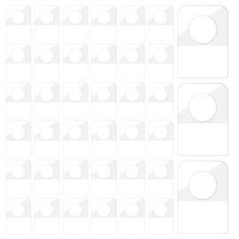 Hang Tabs 300PCS Clear Self Adhesive Folding Hang Tabs with Slot Hole 1.25 × 0.9 Inch Plastic Retail Sticky Hanging Tabs Sticker Hanger for Store Retail Small Items Hanging Display