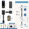 Keyless Entry Door Deadbolt with Handle Set, BEBASIA Fingerprint APP