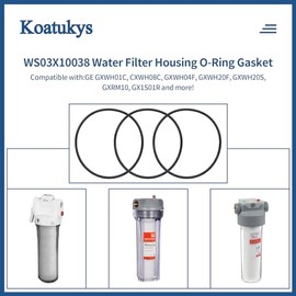 WS03X10038 Water Filter Housing O-Ring Gasket for GE GXWH01C, CXWH08C, GXWH04F, GXWH20F, GXWH20S, GXRM10 & GX1S01R (3/Pack)