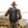 Haimont Rolltop Backpack for Men Women Water-Resistant Carry on Travel