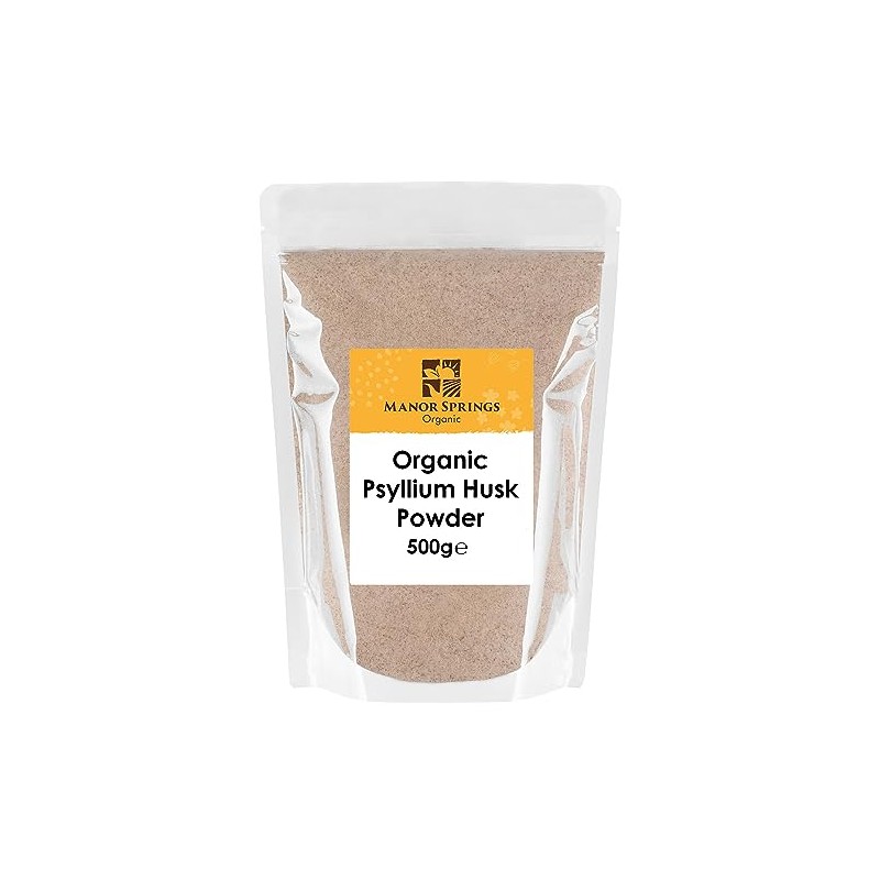 Organic Psyllium Husk Powder 500g by Manor Springs Organic