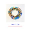 Crystal Beaded Hair ties Scrunchies, Pink and Blue Glass Beads,