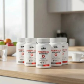 Probióticos Cápsulas Laboratorios Wöhl 6 Frascos Enzimas y Prebiótico