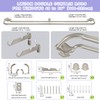 Lwiiom Brushed Nickel Double Curtain Rods For Windows 48-88 Inch,Heavy