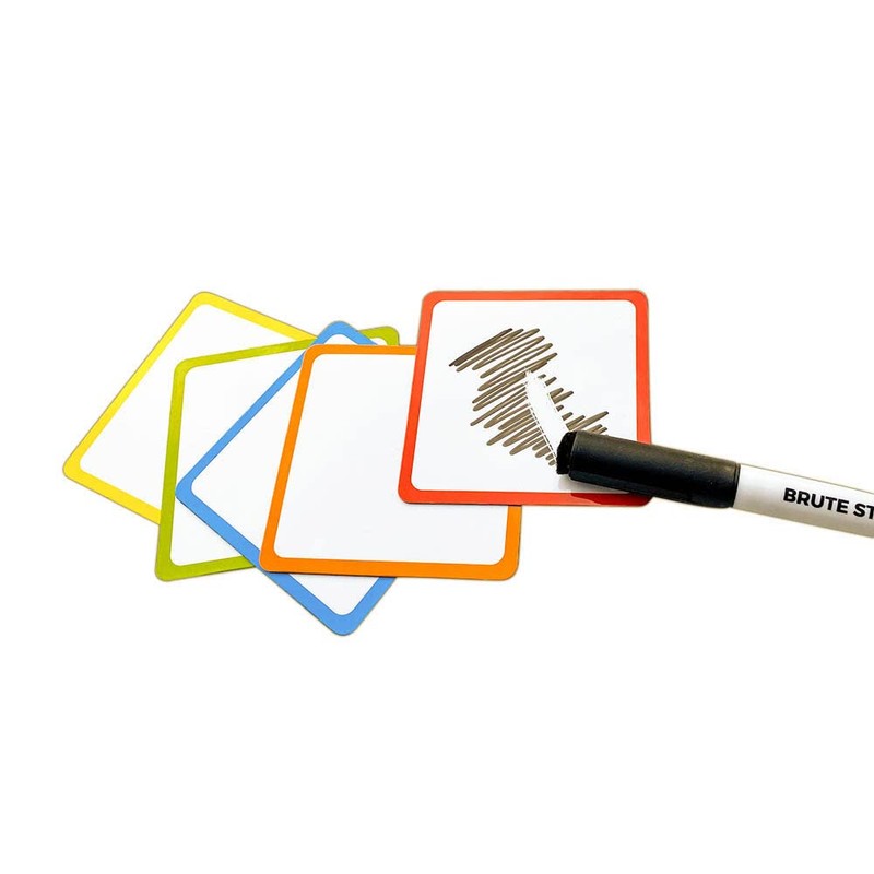 Dry Erase Magnets Set - 25 Pack Includes Marker -