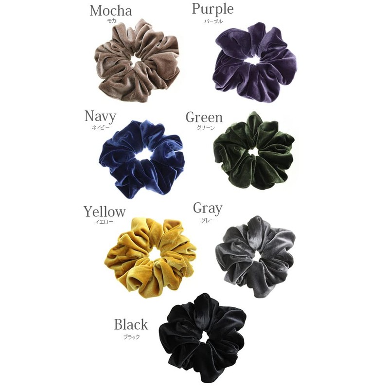 VingTAINE HS-64 Volume, Velour Scrunchie, Hair Accessory, brown (mocha)