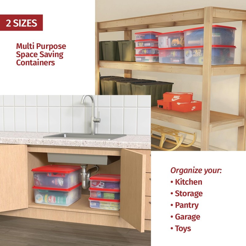 Plastic Storage Containers with Lids – 2-Pack 3L Cupcake Carrier