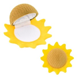 Kilener Sunflower Ring Box Velvet Ring Gift Box for Women Wedding Ring Display Box Engagement Ring Box Small Ring Storage Boxes for Multiple Rings Sunflower Ring Box for Proposal Ceremony Engagement