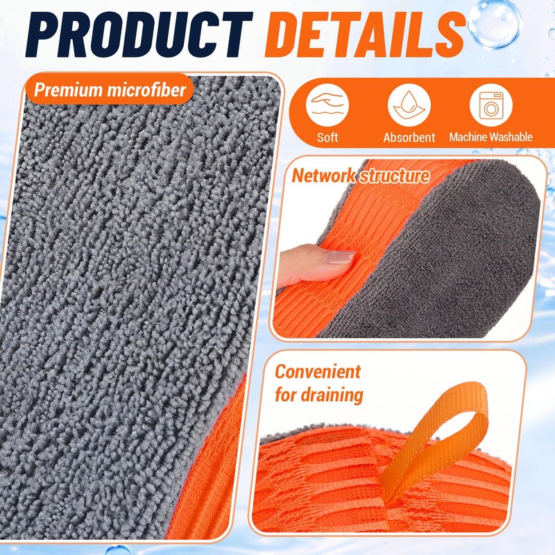 Singhoow 4 Pack Large Microfiber Car Wash Sponges, Cleaning Extra