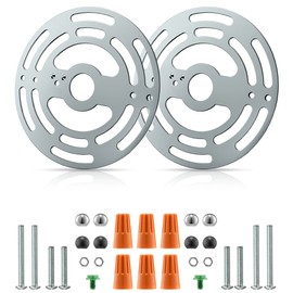 Qc Barra transversal de luz universal – Soporte de montaje de lámpara de 4 pulgadas con tornillo de tierra y tuercas de tapa de bellota para montaje de luz de pared, cerca de luz de techo, lámpara de araña (paquete de 2)