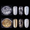 2 Colors Gold Foil Silver Foil Powder Nail Foil Super