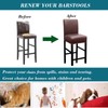 HFCNMY Bar Stool Covers,4 Pack Stretch Waterproof PU Bar Stool
