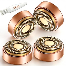 Gen 2 Replacement Heads Compatible with Flawless Facial Hair Remover for Women,Replacement Blades for Finishing Touch Flawless Hair Removal,Rose Gold (Rose Gold/4PCS)