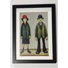 Greetingles Lowry-Style 12"/31cm Square Framed Print. Beautiful Black Ash Frame
