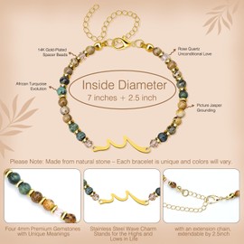 Wave Bracelets for Women ,Unique Birthday Gifts for Women, Gift from Sister,Jewelry Gift for Bestie, Wave Bracelet, Christmas Mother's Day Valentine’s Day Graduation for Sis Friends Daughter