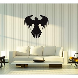 DesignToRefine Wall Decal Bird Symbol Figure Animal Eagle Silhouette Vinyl Sticker Large Decor (ed1325) Black