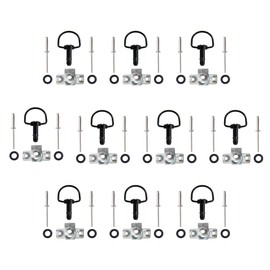 Oldbones Motorcycle Race Fasteners Quick Release D-Ring 1/4 Turn Race Fairing Fasteners Rivet Type B 19mm (10 Pack) Dark Black