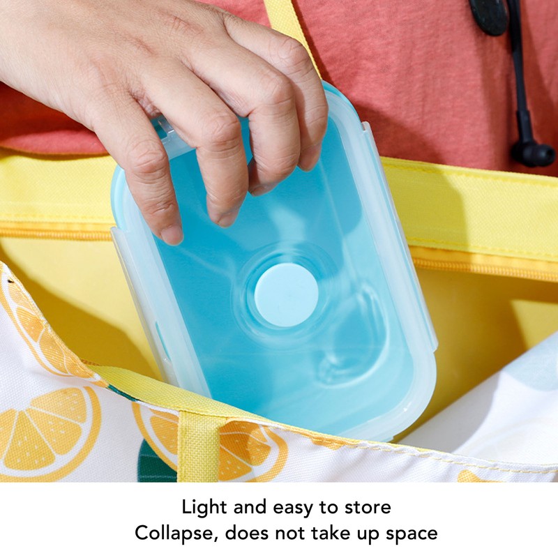 Collapsible Silicone Food Storage Container High Temperature Resistant Microwave Safe